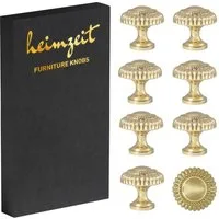 heimzeit Möbelgriff heimzeit Möbelknöpfe Classic - 8 Stück (Set), für Schubladen, Türen und Kommoden, inkl. Schraube