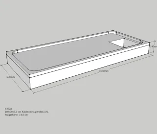 Neuesbad Wannenträger für Kaldewei Superplan 160x70x3,9 SD21048