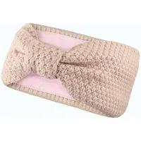 Frentree Stirnband Gefüttertes Haarband, Ohrenwärmer für Damen und Mädchen, Strickmuster mit Schleife und weichem Fleece Innenfutter