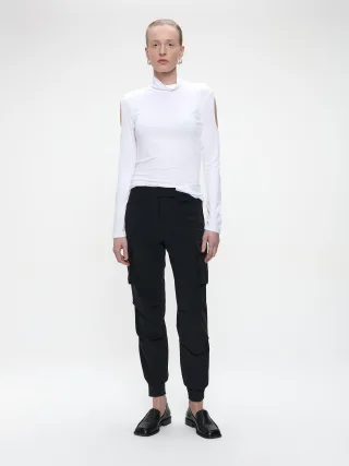 Jane Lushka - Marita pants brush tech jersey black - Gr. - S