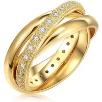 Lulu & Jane Fingerring gelbgold, mit Zirkonia