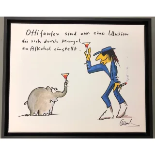 Otto Waalkes Druck auf Leinwand "Ottifanten sind nur eine Illusion"...