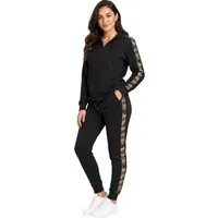 L.gonline Jogginganzug Damen Freizeitanzug, Sportlich, mit Streifen 526 (Packung, 2-tlg., im modischem Design), Fitness Freizeit Casual
