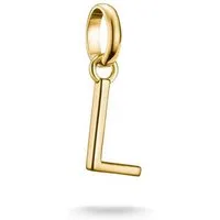 THOMAS SABO Charm-Einhänger Thomas Sabo Charm-Anhänger Buchstabe L Connect Vergoldet CC1218-413-3
