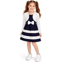 Girls Fashion A-Linien-Kleid Elegantes Mädchenkleid mit Bolero K241