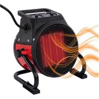 Grafner Heizgerät 3000 W Elektroheizer Heizgebläse 3 kW Keramik Elektroheizung, 3000 W, mit Thermostat und Tragegriff