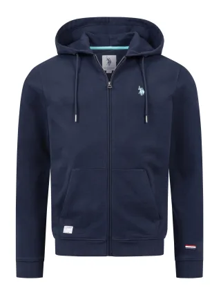 U.S. Polo Assn. Herren Sweatjacke mit Kapuze aus 100 % Baumwolle