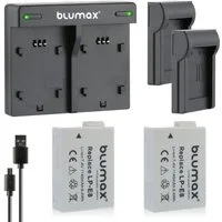 Blumax Set mit Lader für Canon Lp-E8 EOS 650D 700D 1140mAh Kamera-Akku