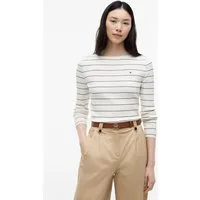 Tommy Hilfiger Strickpullover FULL NEEDLE BOAT-NK LS SWT Baumwollmischung