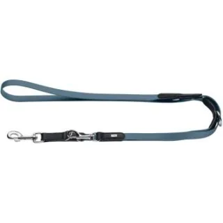 Dog Sport HUNTER verstellbare Hundeführleine wolmar biothane x leder blau 1,9 cm