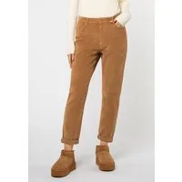 Eight2Nine Stoffhose Damen Kordhose MOM Fit mit Aufschlag 5 Pocket, Gürtelschlaufen