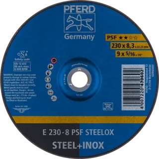 PFERD TOOLS Schruppscheibe E Universallinie PSF STEELOX für Stahl/Edelstahl - 62023831