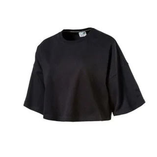Puma Einfarbiges Damen Schwarz Crop Top