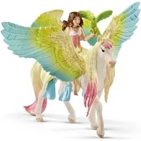 Schleich® Spielfigur BAYALA®, Surah mit Glitzer-Pegasus (70566)