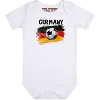 Metal Kids Kurzarmbody mit Deutschland-Fahne und Fußball Druck für Babys
