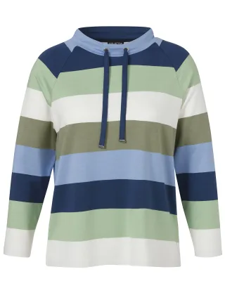 VIA APPIA DUE - Sweatshirt Kragen 1/1 Arm Raglan hellblau multicolor - Gr. - 48
