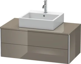 Duravit XSquare Konsolenwaschtischunterbau wandhängend Flanell Grau Hochglanz 1000x548x400 mm - XS49 XS491108989