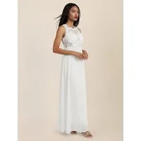 Apart Abendkleid mit floraler Spitze und fließendem Rock
