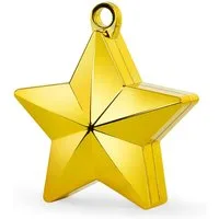 partydeco Aufblasbares Partyzubehör, Gewichte 11,5x6cm Stern für Helium Deko Gold