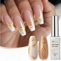 Sun Garden Nails Gel-Nagellack Nail Polish Nail Liner Gold 8ml – Für feine Linien & Designs, Extra feine Nail-Liner-Spitze