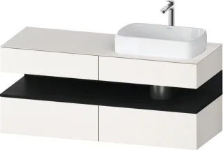Duravit Qatego Konsolenwaschtischunterbau wandhängend Weiß Supermatt 1400x550x600 mm - QA47660168400 QA4766016840000