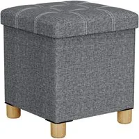 Oak&Tea Stauraumhocker Sitzhocker mit Stauraum – Klappbare Aufbewahrungsbox & Sitzwürfel