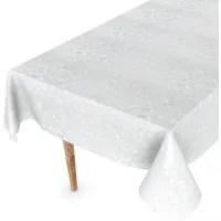 ANRO Tischdecke Wachstuchtischdecke Gartentischdecke Wachstischdecke (Einzelstück 1-tlg), Damast 140x100cm wasserabweisend