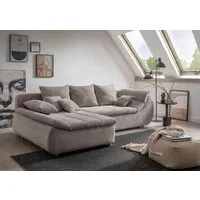 Home affaire Ecksofa Imola, bequem, aktuelle Steppung im Sitz, L-Form, Breite 270cm, wahlweise mit Bettfunktion