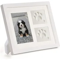 LuxusKollektion Bilderrahmen TierHerz Pfotenabdruck Set Hund 3D Holz Bilderrahmen Wanddekoration