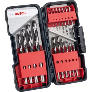 Bosch Metallspiralbohrer HSS-Set PointTeQ, DIN 338, 18-teilige ToughBox - 2608577350