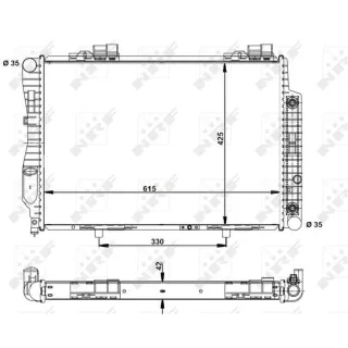 NRF Motork?hler gel?tet Mercedes C-Klasse W202 55345