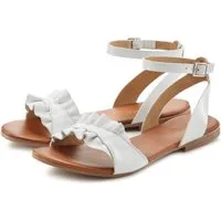 LASCANA Sommerschuh Sandale Sandalette, Sommerschuh, offener Schuh aus Leder