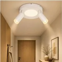 Nettlife Deckenstrahler Schwarz Schlafzimmer GU10 2/3/4 Flammig 20W 3000k Küchenlampe, Schwenkbar 350°, LED wechselbar, Metall Schwenkbar Flurlampe für Schlafzimmer Küche Büro