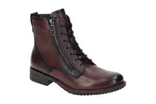 Tamaris 1-25211-43 Damen Stiefeletten bordeaux Lace Up Boots Gummisohle