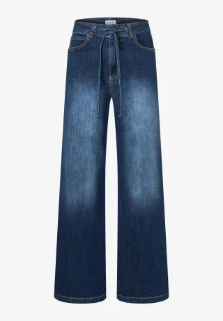 MORE & MORE - weite Jeans mit Tunnelzug denim - Gr. - 38