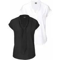 Bruno Banani Schluppenbluse (2er-Pack) mit Bindeband