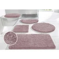 OTTO home Badematte Sanremo Standard, Badvorleger, Badezimmer Teppich, sehr weich, Höhe 30 mm, rutschhemmend beschichtet, schnell trocknend, fußbodenheizungsgeeignet, Polyester, rund, Badteppich, unifarben, rechteckig, rund & als 3-tlg. Set erhältlic