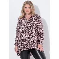 MIAMODA Hemdbluse Bluse Schleifen-Druck Langarm