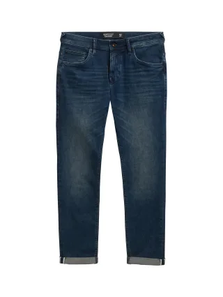 Denim Tom Tailor - TTAEDAN SUPERFLEX STRAIGHT Jeans mid stone blue black denim - Gr. - 32