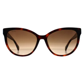 Max Mara Rund Womens Dark Havana Braun Gradient MM0058 Logo 13