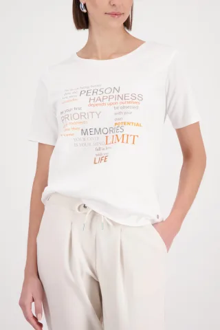 monari - T-Shirt mit Strasssteinen off-white - Gr. - 44
