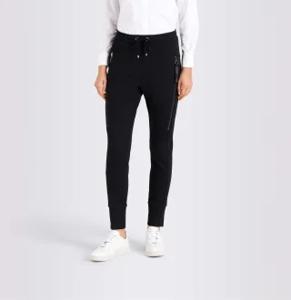 MAC - MAC JEANS - FUTURE, Stretch ribbon schwarz - Gr. - 34/OL