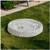 Radami Vogeltränke Vogeltränke Vogelbad Wasserstelle Vogelbecken GRAU Schildkröte 4,6kg