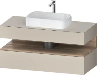 Duravit Qatego Konsolenwaschtischunterbau wandhängend Taupe Supermatt 1200x550x600 mm - QA4732055830 QA4732055830010