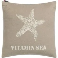 DAVID FUSSENEGGER Kissenhülle Nova 'Seestern Vitamin Sea' 50 x 50 cm Natur- Beige