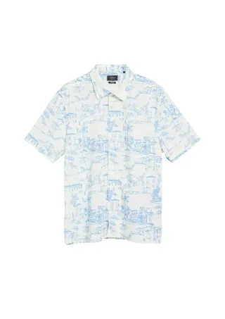s.Oliver BLACK LABEL - Hemd creme/blau - Gr. - M