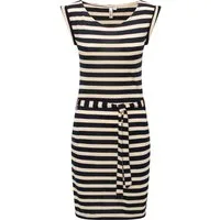 Ragwear Sommerkleid Tagg Stripes gestreiftes Damen Minikleid mit Taillenband und Taschen