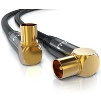 Primewire TV-Kabel, Koax, RF, IEC (500 cm), HDTV Antennenkabel 90° gewinkelt, 4fach Schirmung, 75Ohm, 120dB - 5m