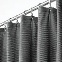 mDesign Badaccessoire-Set mDesign Luxus Duschvorhang Badewannenvorhang Waffelmuster Polyester