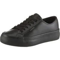 Calvin Klein Jeans VULC FLATF LACE UP LTH CK Plateausneaker Schnürschuh, Halbschuh, Freizeitsneaker mit CK-Logo